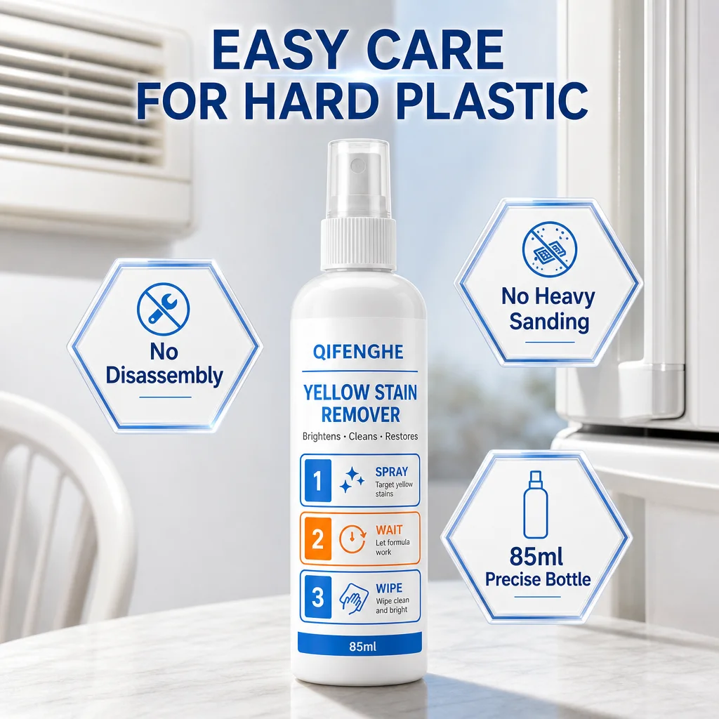 Yellowing Oxidation Remover Spray for Home Appliance Plastic Surface Car Bumper Trim Restorer Repair Shine view 6