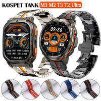 22mm Luxury Stainless Steel Strap For KOSPET TANK T3 M3 Ultra Metal Bracelet Watchband For KOSPET TANK T2 T3 M2 M3 Wristband