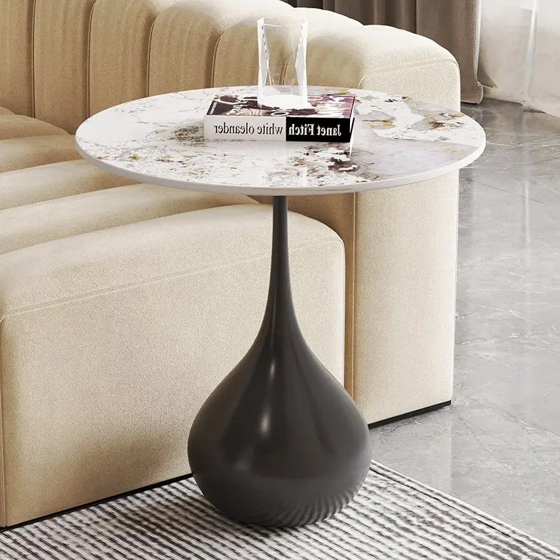 

Light Luxury Rock Board Coffee Table LivingRoom Sofa Side Coffee Table Household Bedroom Storage Tea Table Italian Style Desktop