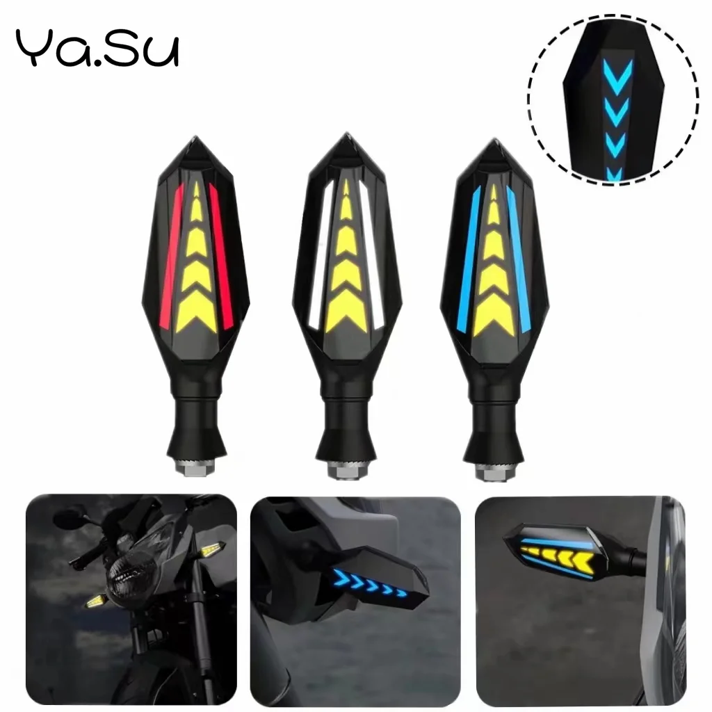 Motorcycle LED Turn Signal Lamp Sequential Flowing Flash Indicator Lights Running Light Tail Light Motorcycle Accessories