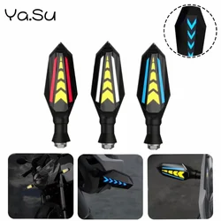 Lámpara de señal de giro LED para motocicleta, luces indicadoras de Flash de flujo secuencial, luz de marcha, luz trasera, accesorios para motocicleta