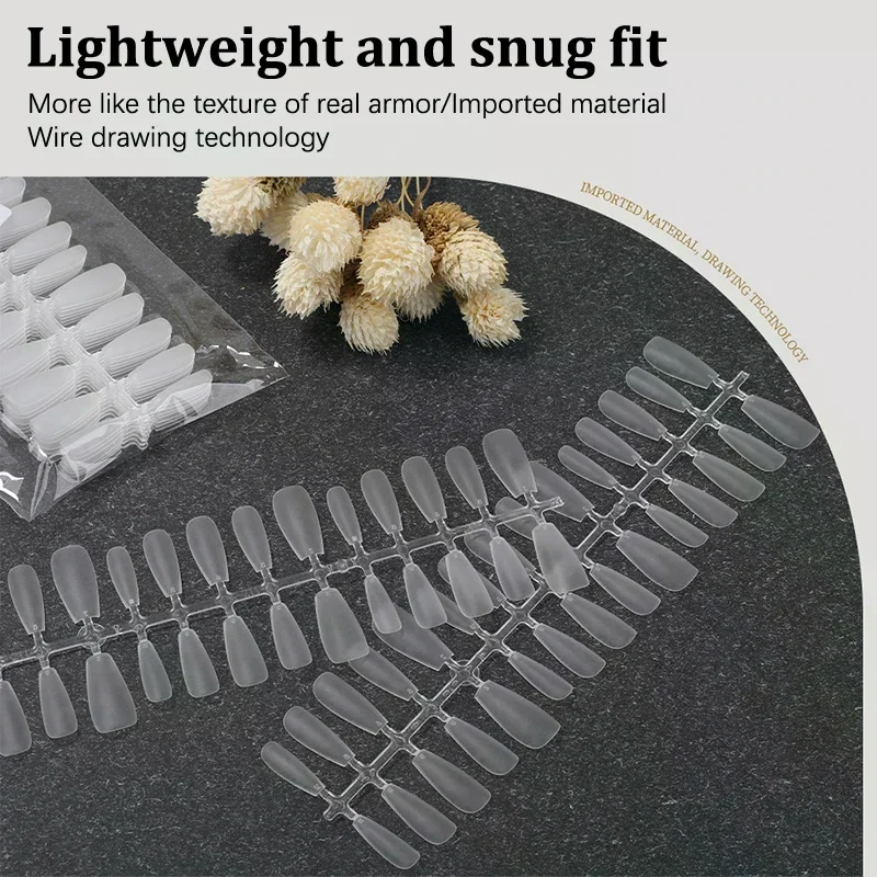 300 قطعة/الحقيبة نصائح الأظافر وهمية ماتي التغطية شفافة الأظافر كاذبة نصائح هلام الأظافر تمديد Diy بها بنفسك ممارسة مسمار أداة #4