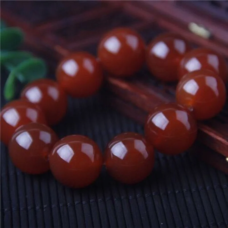 Pure Natural 5a Red Agate Quality Natural Raw Gemstone Bracelet Jade Lucky