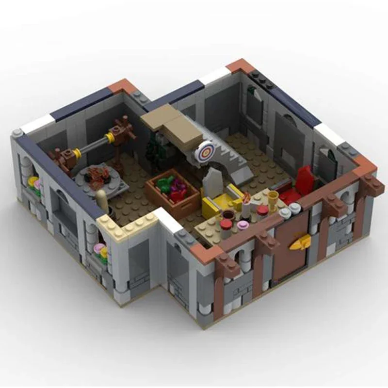 Moc Gebäude Ziegel Mittelalterliche Burg Modell Medieval Inn Technologie Modulare Blöcke Geschenke Spielzeug Für Kinder DIY Sets Montage