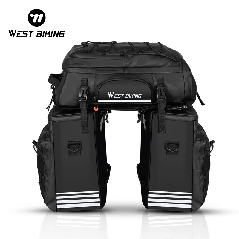 WEST BIKING Multifunctional Bike Bag Rear Seat Trunk Bag Waterproof Bicycle Pannier MTB Mountain Cycling Luggage Sport Backpack