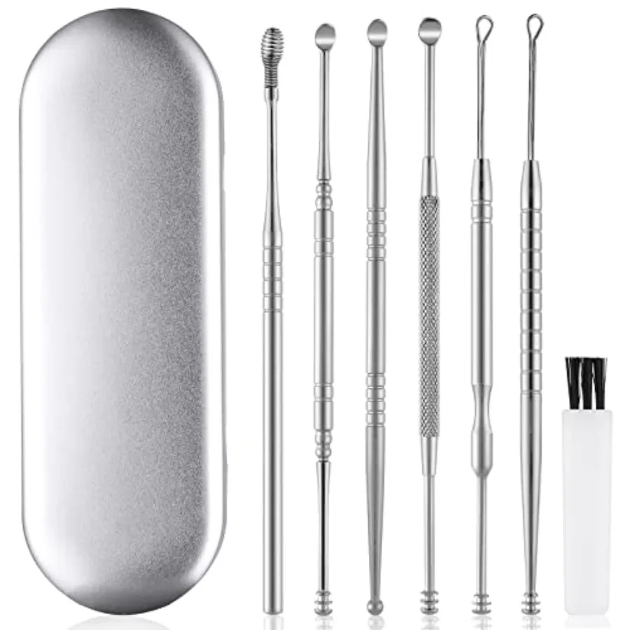 

Ear Cleaning Kit, Safe Ear Wax Removal Tool, Earwax Removal Kit, Easy to Use, Painless Ear Pick, with Storage Box and Cleaning