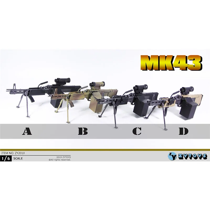 

ZYTOYS 1/6 MK43 Machine US Military Army Weapon Model Fit 12'' Action Figure Accessories Soldier Collection In Stock