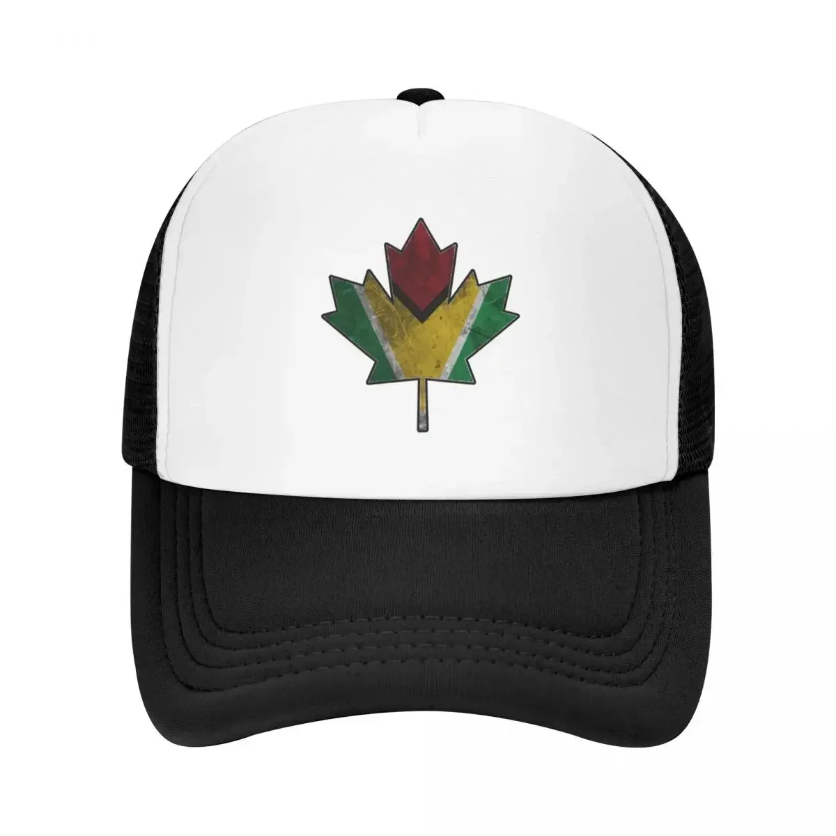 Guyanese Canadian - Maple Leaf Clipped Into Guyanese National Flag Baseball Cap Designer Hat Hard Hat Hip Hop Boy Women's