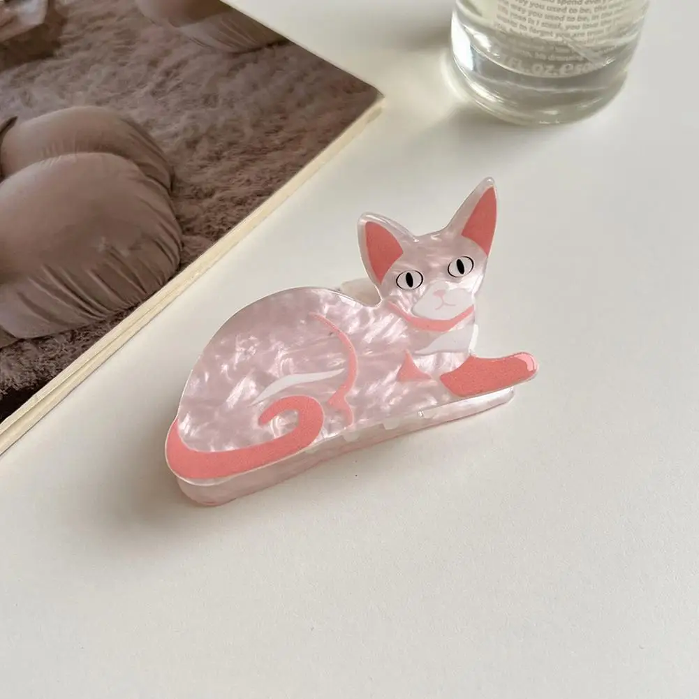 Hair Clip Girls Hairpins Acrylic Hair Accessories Clips, Cat Clip Decorations Cute Small Hairpins Hairgrips For Short Long Hair