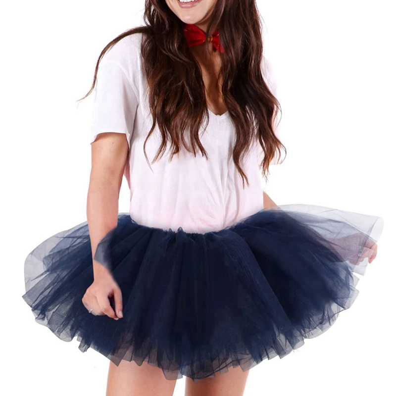 Adulto do sexo feminino dancewear saia tutu 5 em camadas saia feminino lady ballet tule princesa saias de festa sexy clube curto pettiskirt