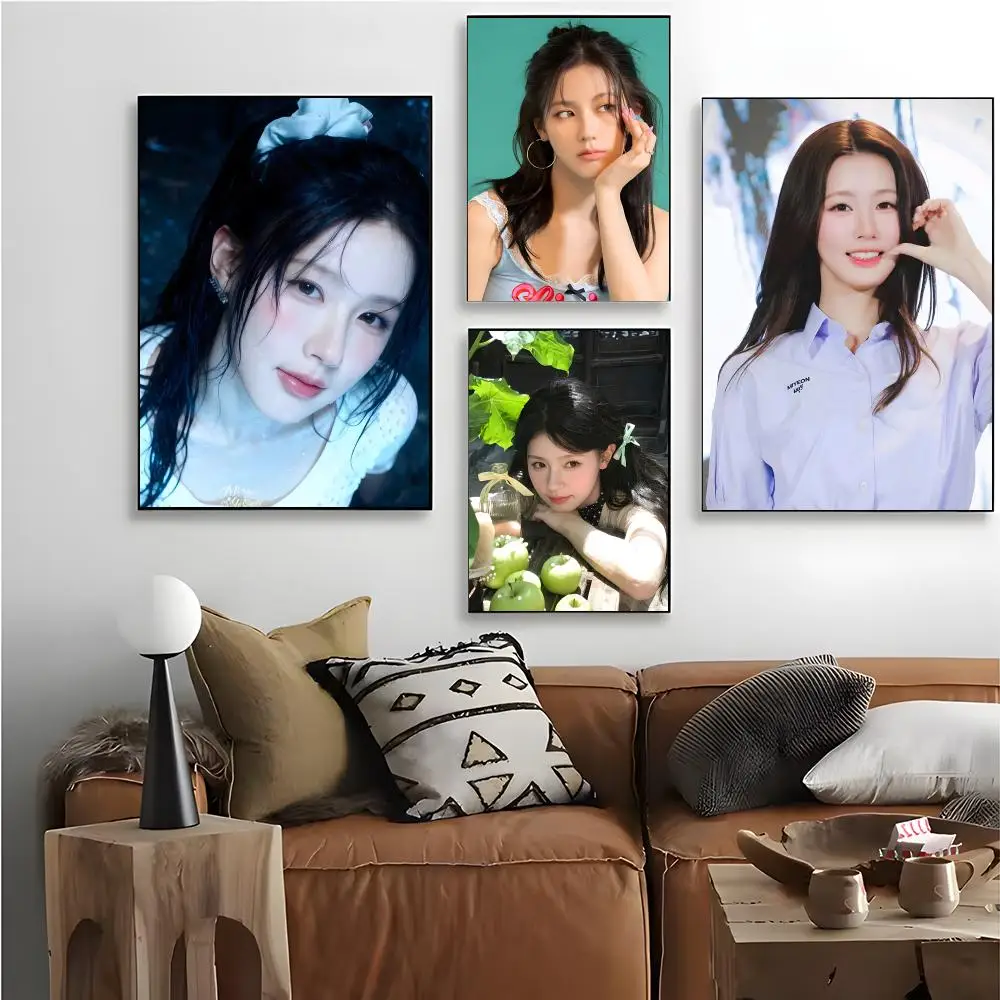 kpop female star canvas Cho Mi Yeon Poster Retro Kraft Paper Sticker DIY Room Bar Cafe Aesthetic Art Wall - view 3