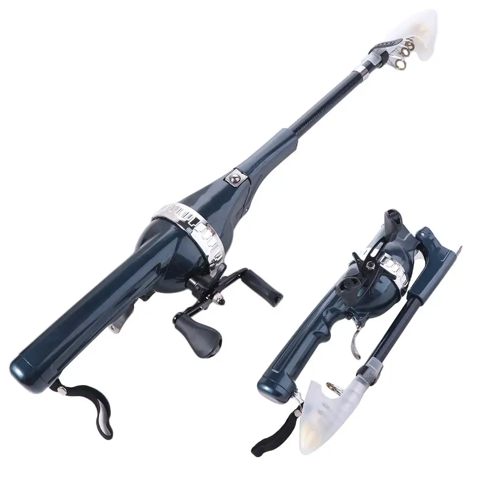 

Mini Foldable Fishing Rod 131cm with Fishing Line Fish Pole Reel Combo Portable Telescopic Fish Tackle Set Outdoor Fishing