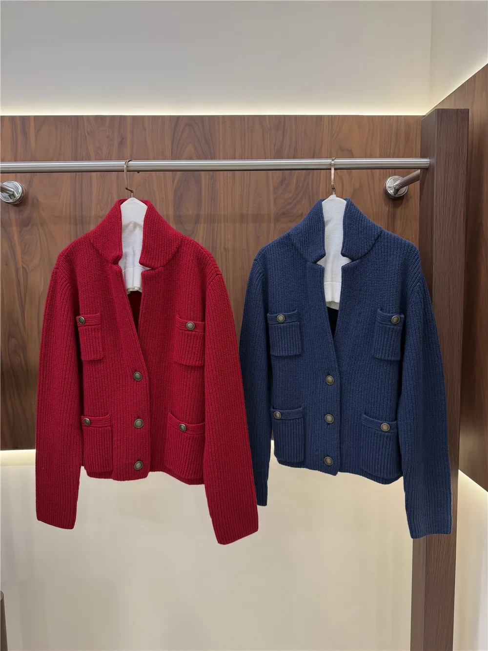 26 Fall/Winter New Arrival: Women's Cardigan Cashmere-Wool Blend Long-Sleeve Knit Sweater