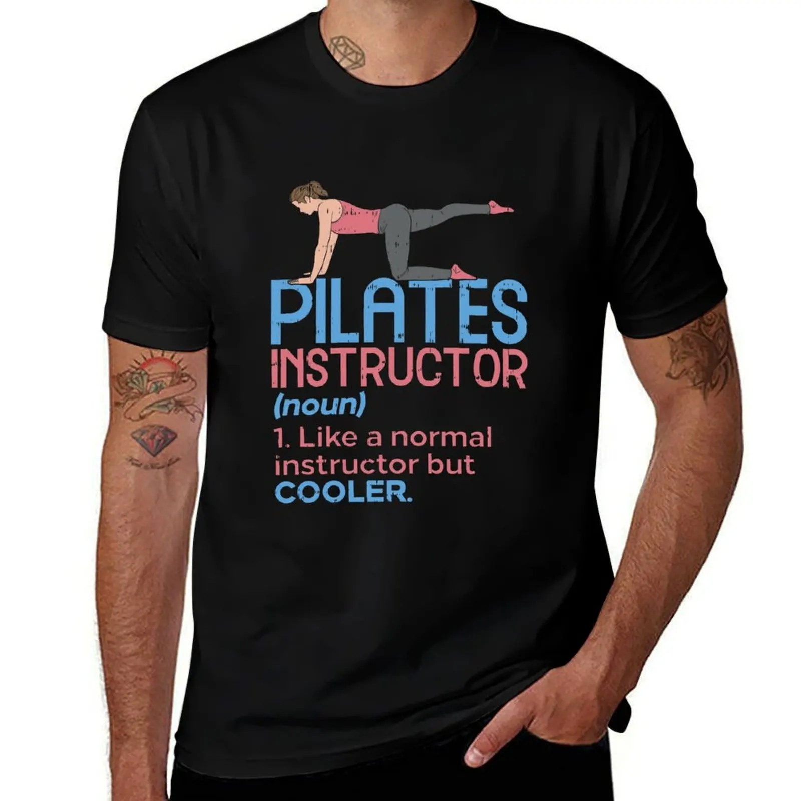 T-shirt drôle pour instructeur de Pilates, T-shirt de sport léger à séchage rapide