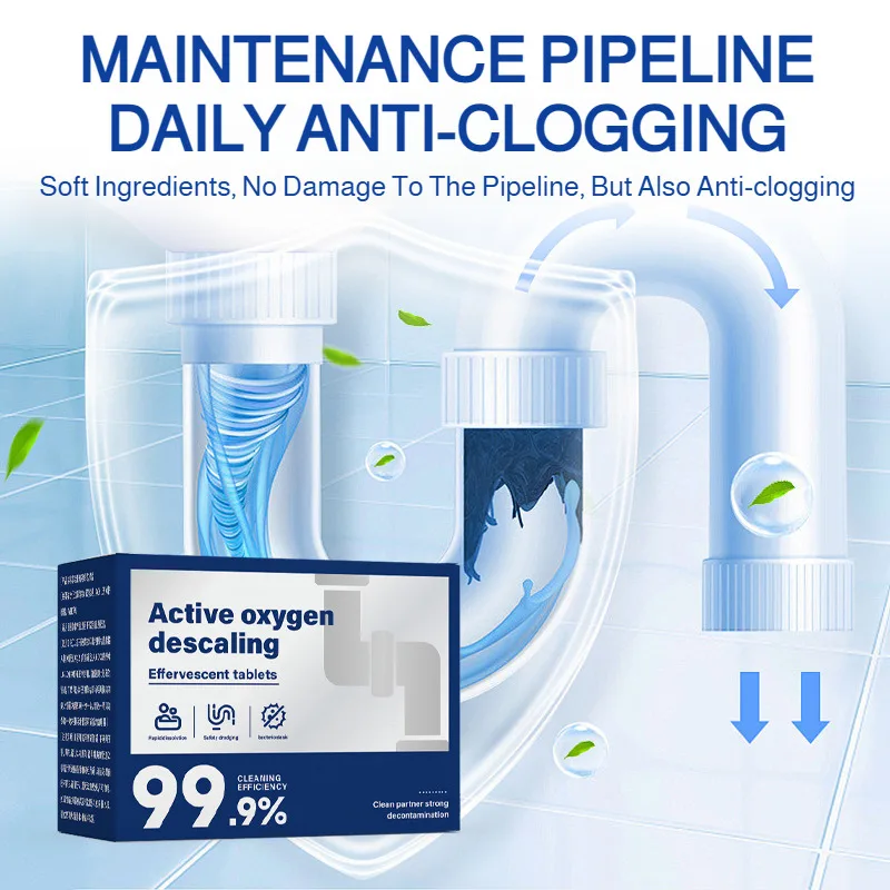 Espuma para desobstrucción de tuberías, eliminador de manchas de oxígeno activo, limpiador de quitamanchas de alcantarillado de cocina