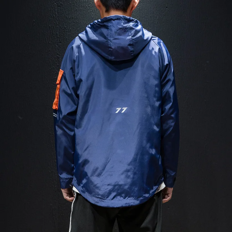 HKSH Spring Autumn Winter Men\'s Tide Outdoor Jackets Hooded Pullover Spliced High Street Chic Safari Style Japanese Coats HK1738