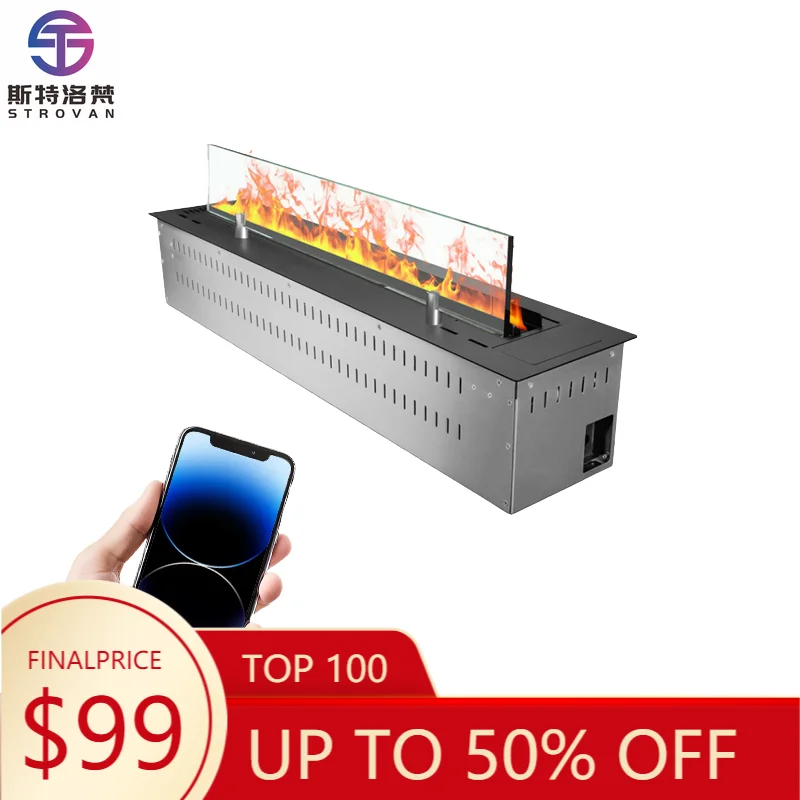 

ZXHK Insert Best Price App Decorate Electric Fireplace 3D Recessed Fireplace 700mm Automatic 3D LED Flame Decor Water Vapor Fire