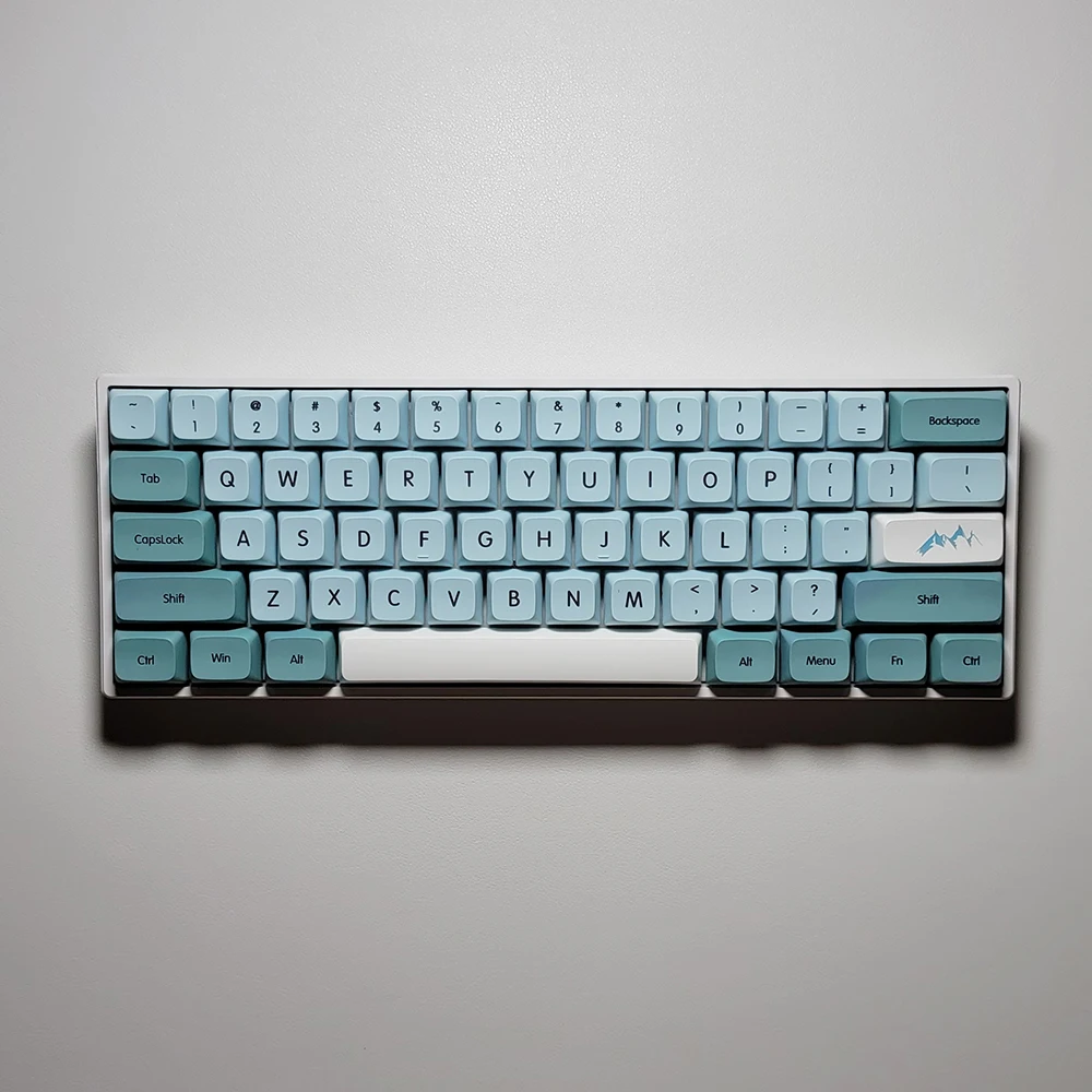 PBT Sublimation Keycaps XDA Profile127 Pieces/Sets for Full/TKL/ 60 75 80 96 Percent 1800 Mechanical Keyboard Iceberg