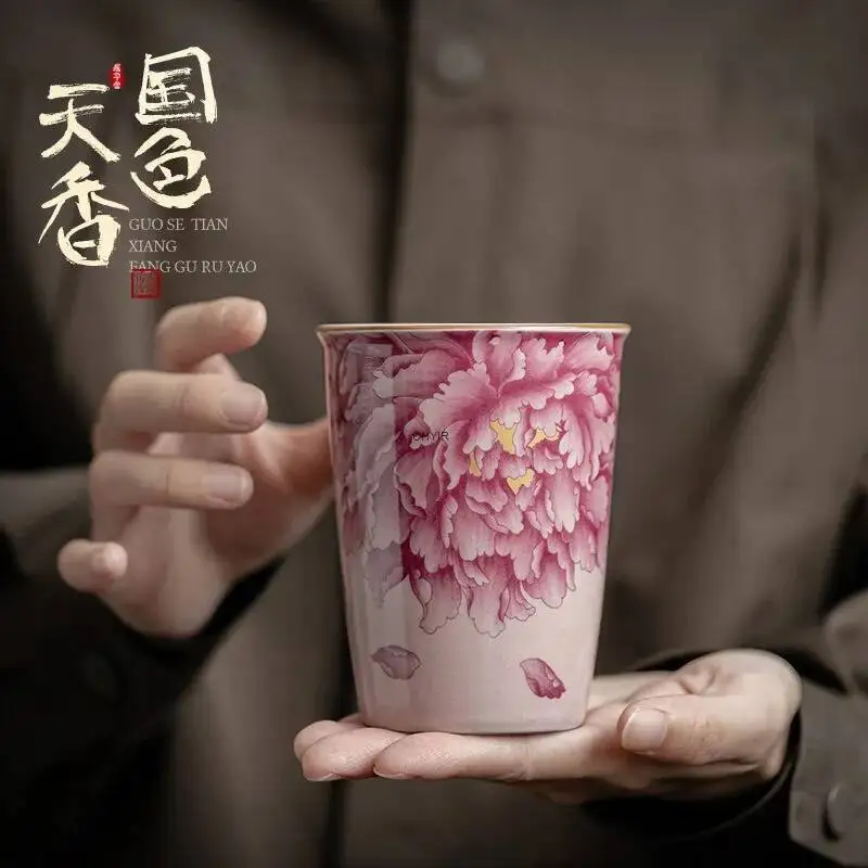 

Antique Ru Kiln National Color Heavenly Fragrance Coke Cup Ceramic Cup Master Cup Tea Cup Chinese Style Beverage