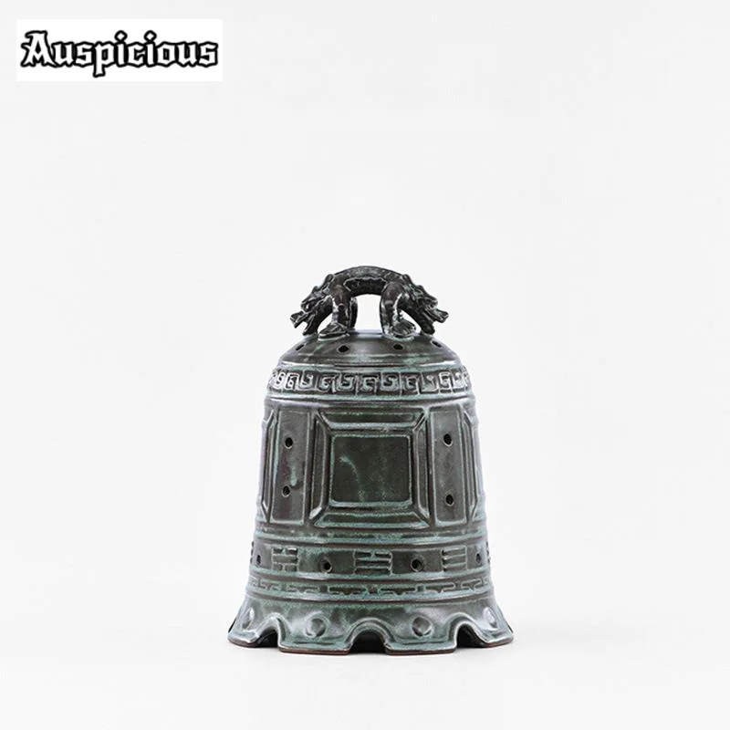 Creative Change Kiln Glazed Incense Holder Zen Buddha Bell Garden Scented Aromatic Aromatherapy Furnace Chinese Tea Ornaments