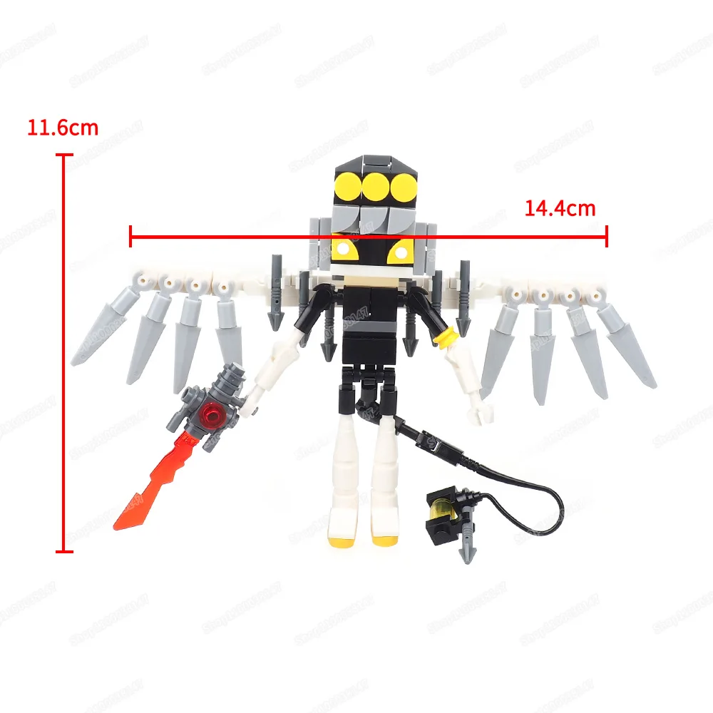 Uzi Wing Figures Building Block Assemble Comedy Humor Fear Killer War Weapons Equipment Series Scenes Model Child Gifts Boy Toys