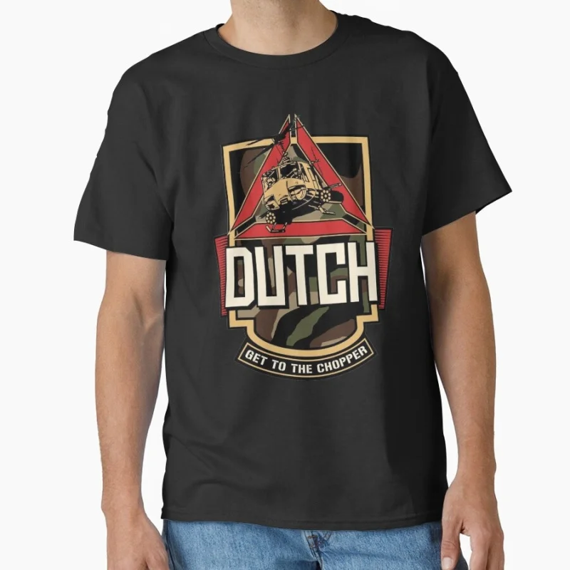 

Get To The Chopper Retro Horror Sci-Fi Predator Gift T shirt Jungle Hunter Alien Warrior Graphic Clothes All size Tops S-6XL