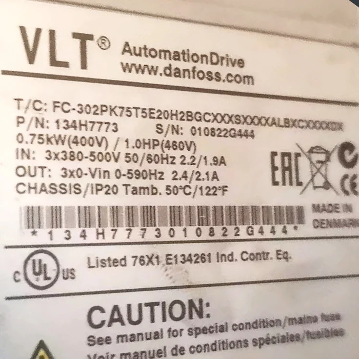 Original In Stock Danfoss FC302 VLT Automation Drive 22Kw Inverter FC302P22KT5E20H2XGCXXXSXXXXAXBXCXXXXDX 131H1601 Danfoss VLT