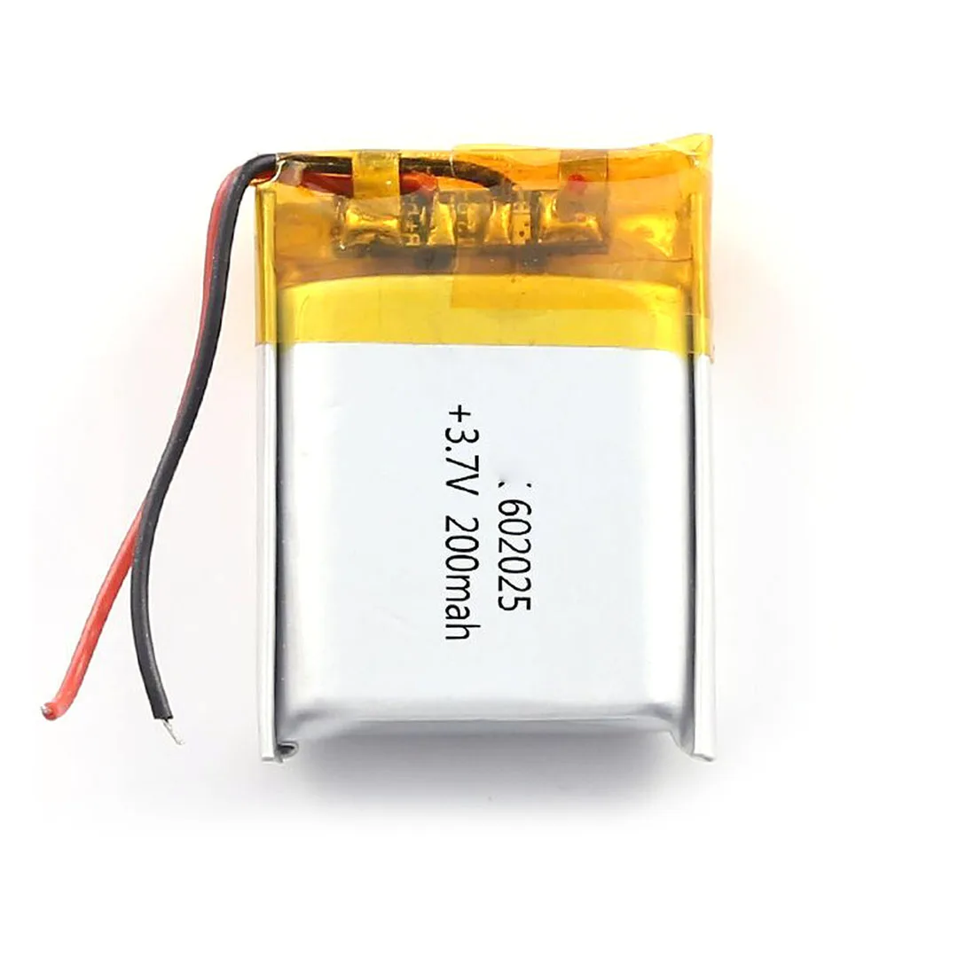 2/5/10/20 Pcs 3.7V 250mAh 602025 Lithium Polymer Ion Battery 2.0mm JST Connector 0