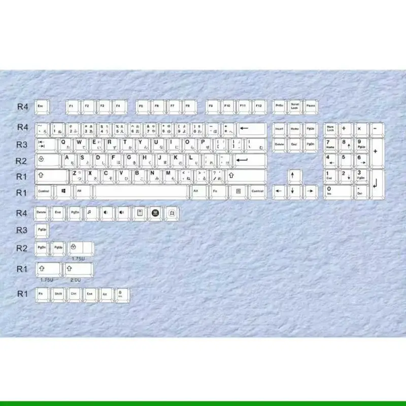 U55C 135 Ключи Черри Профиль Профиль Dye-Sub японский клавиша минималистская белая тема