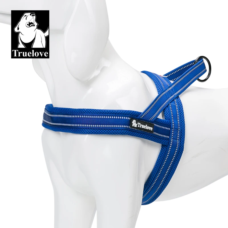 Truelove Dog Harness Vest Soft Mesh Padded Nylon 3M Reflective Security Dog Collar Easy Put On Pet Harness Pull-resistan TLH5811