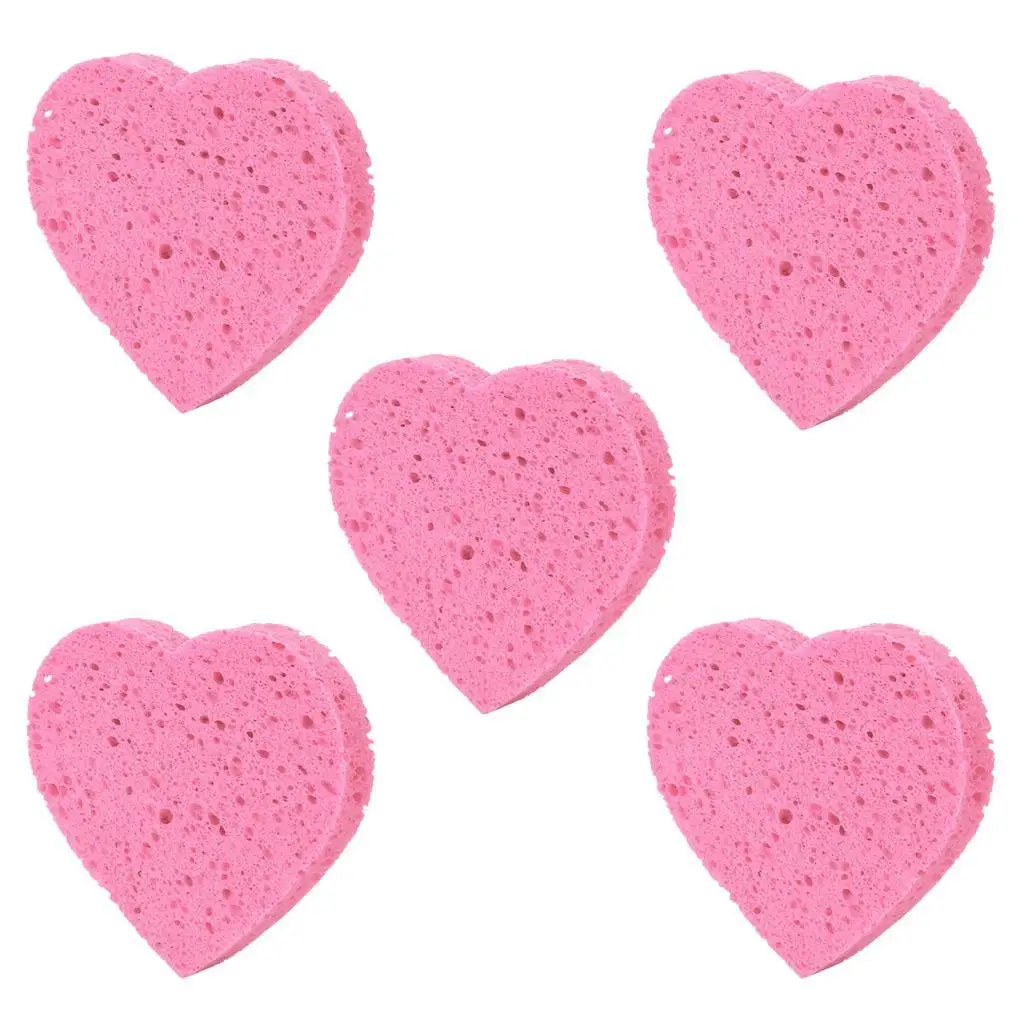 5pcs Compressed Facial Sponge Cellulose Cleansing Sponges Reusable Cosmetics Makeup Remover Pads for Neck Body