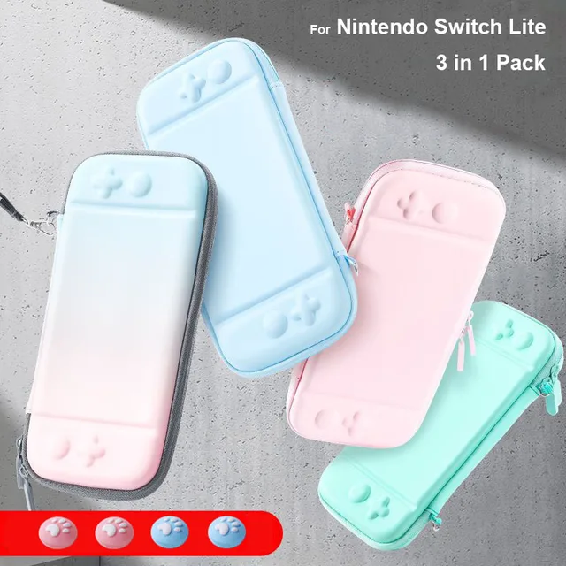 Przenośna, twarda torba 3 w 1 do przechowywania akcesoriów do gier na konsolę Switch Lite z uchwytem na kciuk Bezpłatna wysyłka