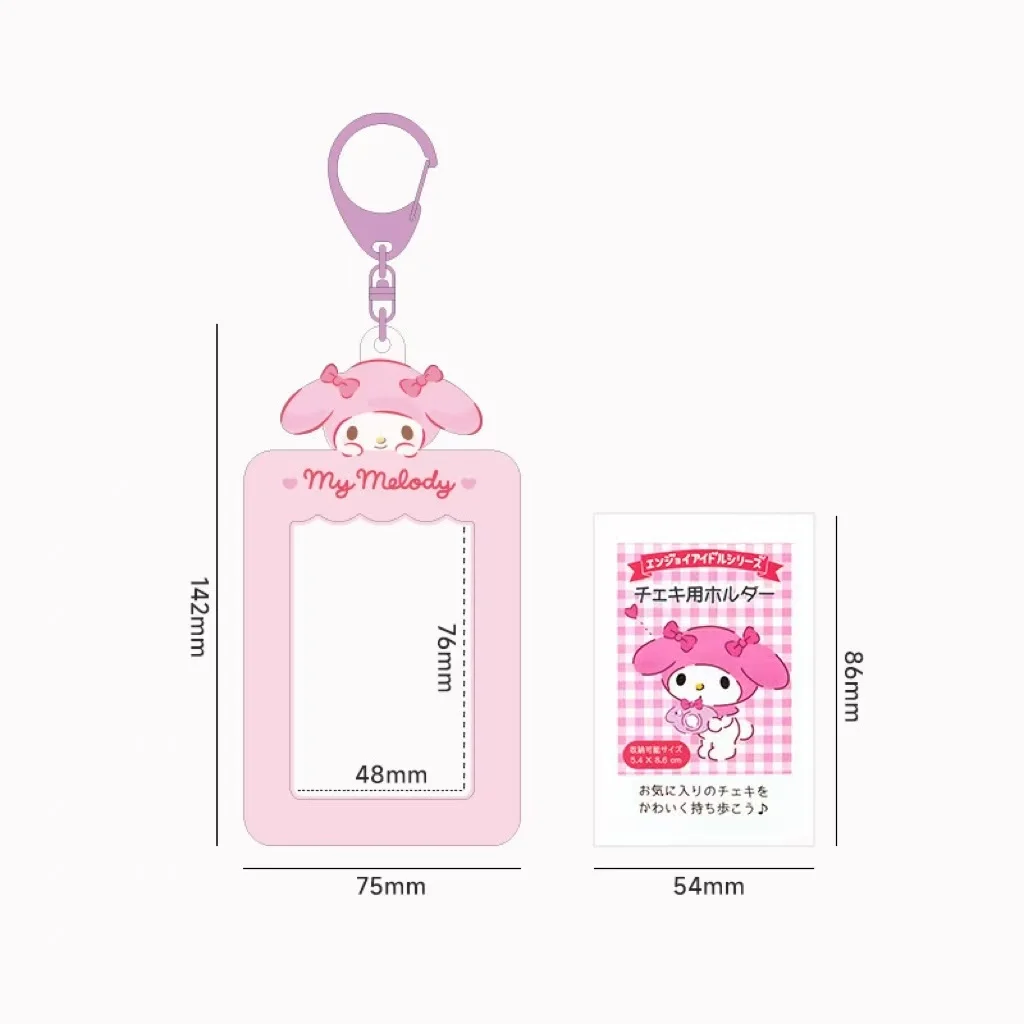 Niedlicher Sanrio Cartoon-Kartenhalter, Tragbarer Fotoanhänger-Schlüsselanhänger, Lieblicher Kartenschutz als Deko für Schülergeschenke – Detail 2