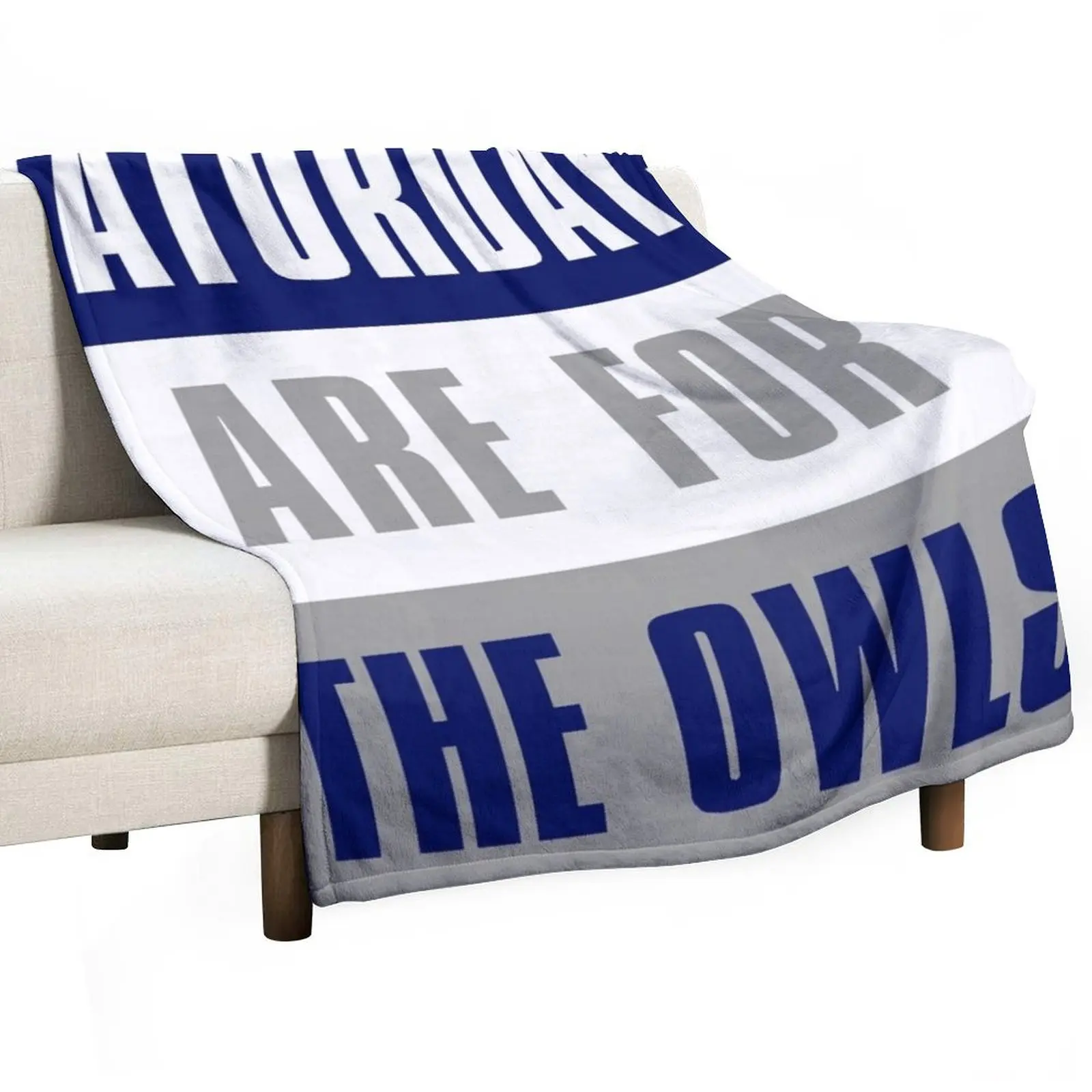 Saturdays are for The Owls, Brandeis University Throw Blanket Blankets For Sofas Cute Blankets