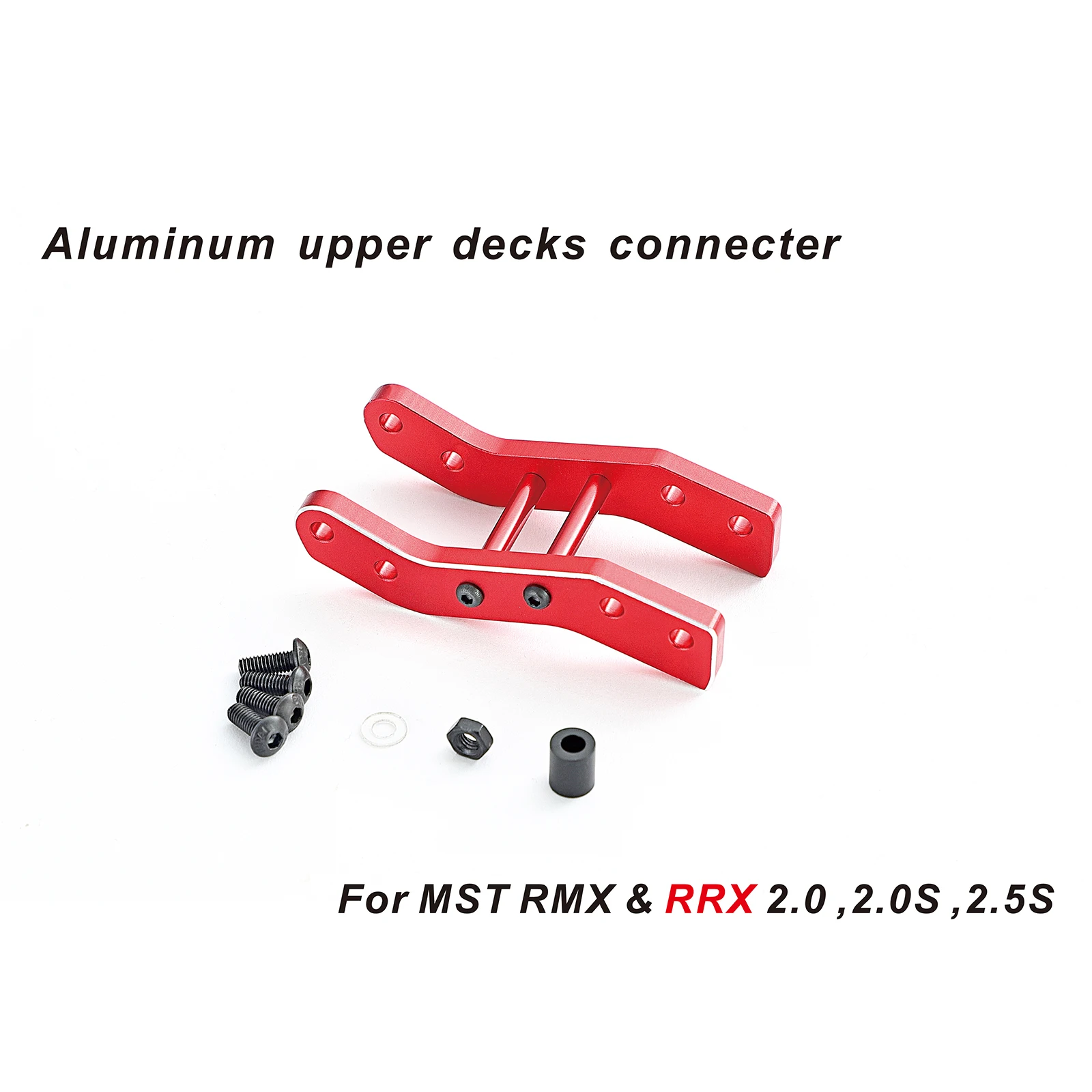 Narrow Vertical High Traction Carbon Fiber Chassis and Battery Holder for MST RMX & RRX 2.0S/2.5S 1:10 Drift Car Black or Silver