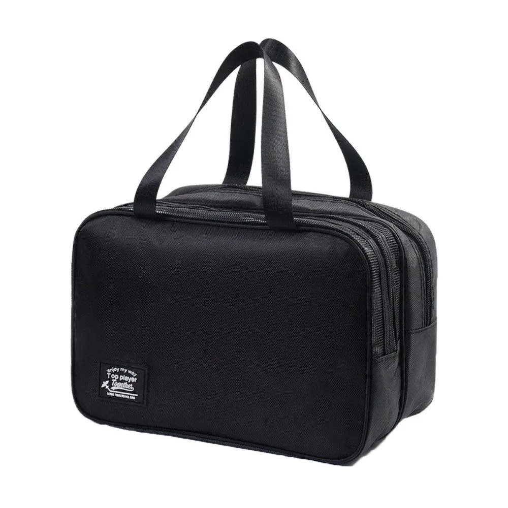 

Solid Color Handheld Cosmetic Bag Oxford Cloth Large Capacity Portable Toiletry Bag Korean Style Thickened Pouches Bag Organizer