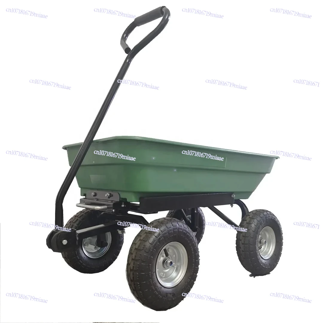 

Four-wheeled hand-pulled truck, flat truck, trailer, tipping bucket truck, folding trolley, agricultural