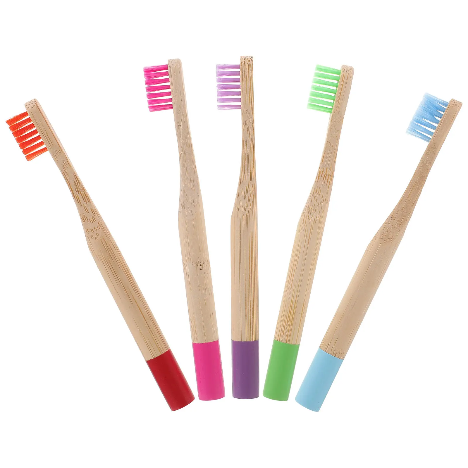 

5Pcs Kids Bamboo Charcoal Toothbrush Set Soft Flexible Bristles Ergonomic Design Comfortable Grip Wear-Resistant Portable