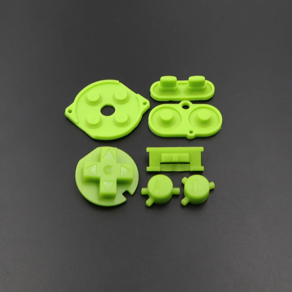 1 conjunto de botões condutores de borracha de silicone e almofadas d de plástico coloridas a b botões liga/desliga teclados para gbc