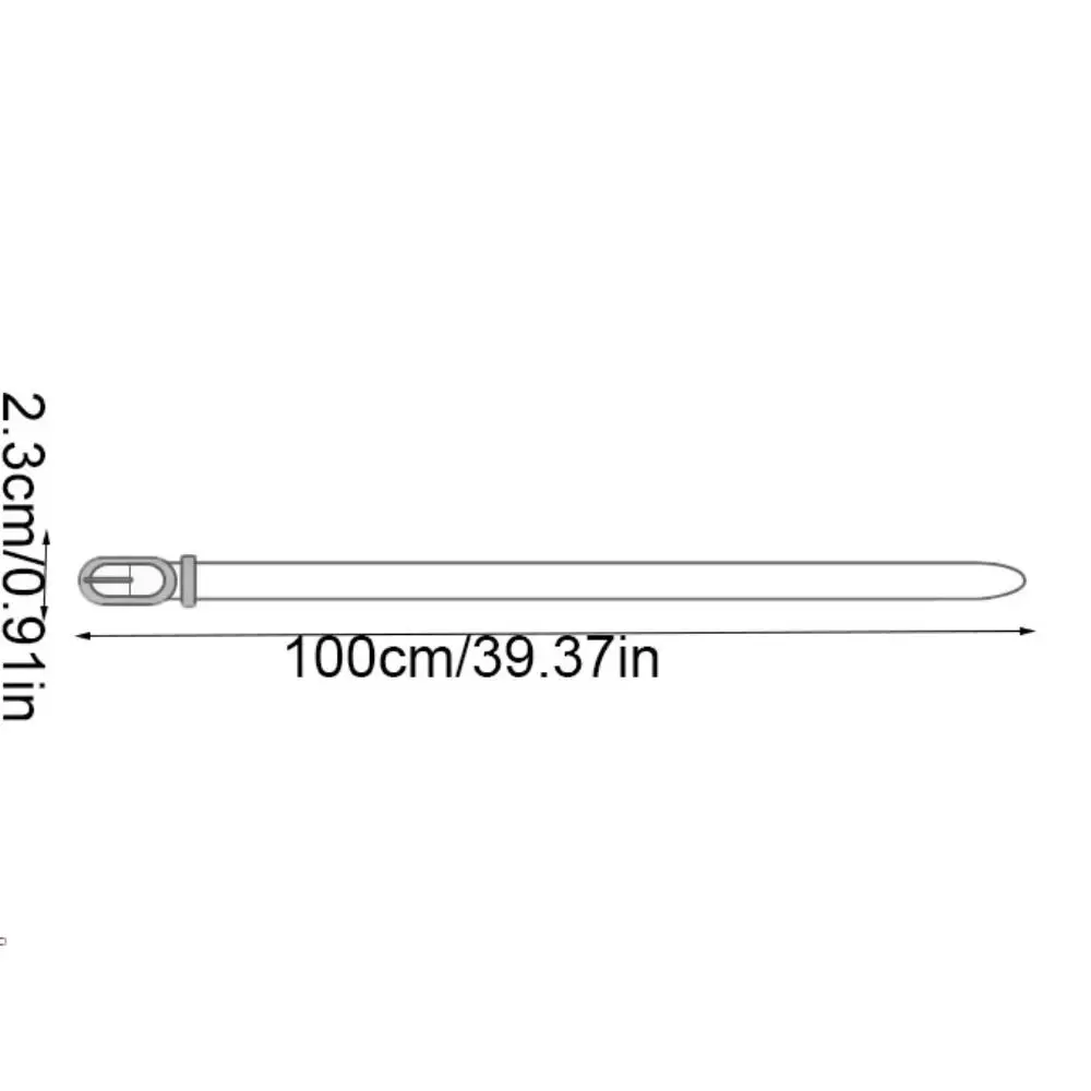 Повседневный ремень из искусственной кожи с круглой пряжкой, тонкий женский пояс в стиле панк, студенческий пояс с отверстиями