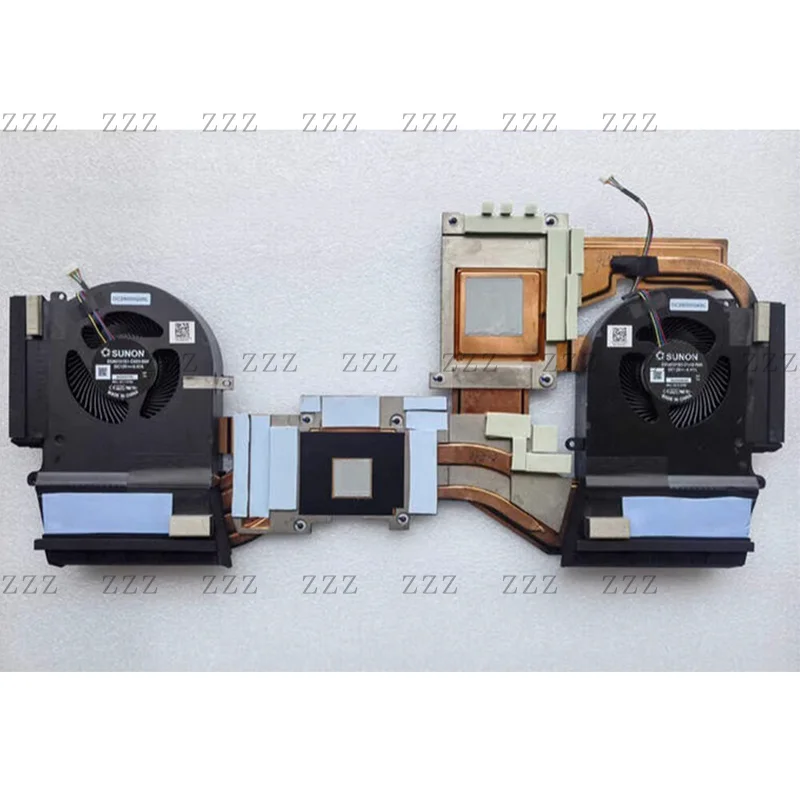 ZZ For Dell Alienware Area 51M R2 Portable Computer AMD CPU GPU Cooling Fan with Heatsink 0871RD