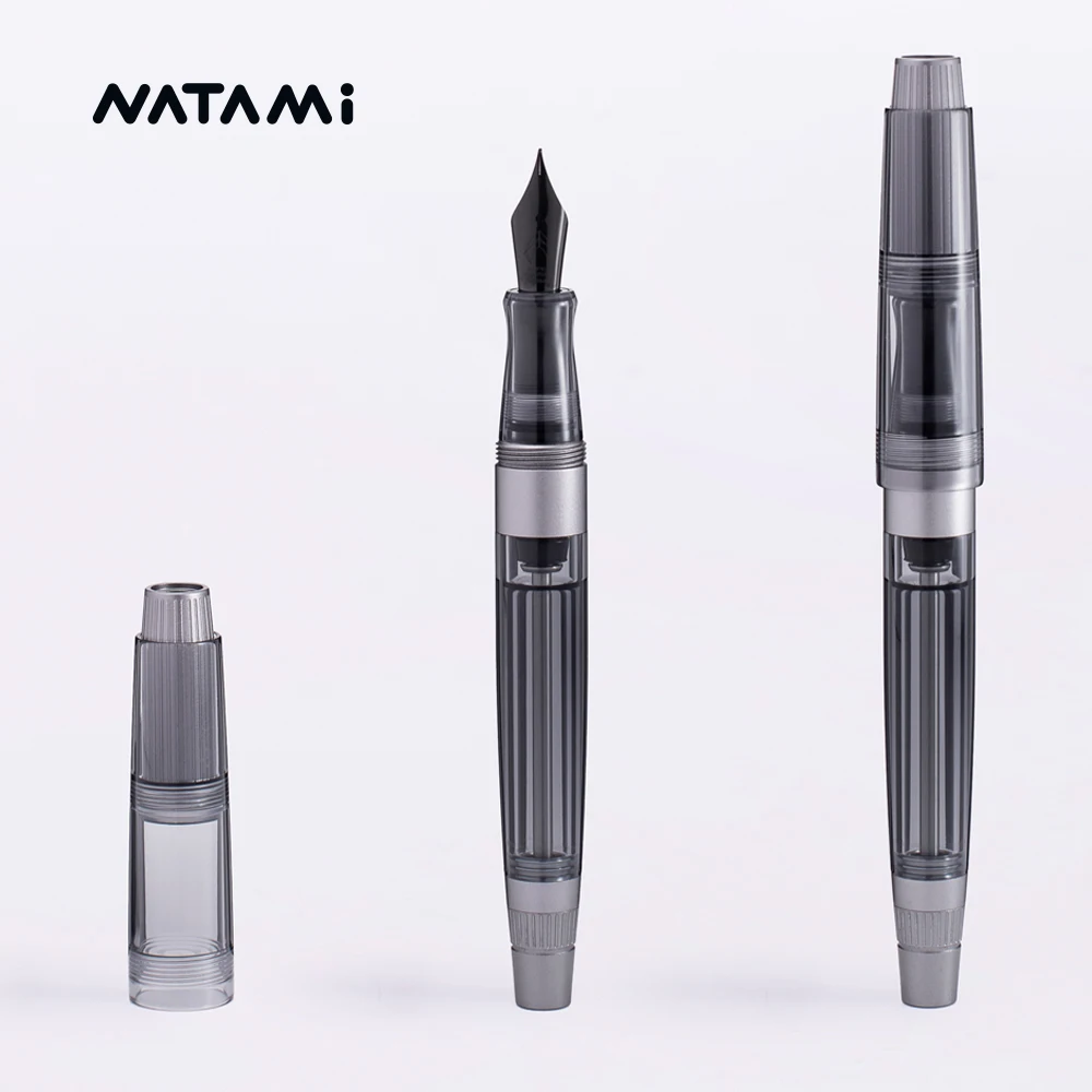 Natami Vacuum Filling Fountain Pen Fine /No.6 Nib Titanium & Acrylic  Writing Office Business ， Writing Office Business Gift Pen