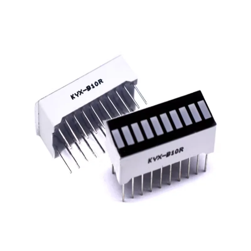 5 Stück LED 10-Segment-Farbstreifen-Röhre, digitale Röhre / 10-Segment-rote vierfarbige flache Leuchtröhre: 2 rot, 3 gelb, 4 grün