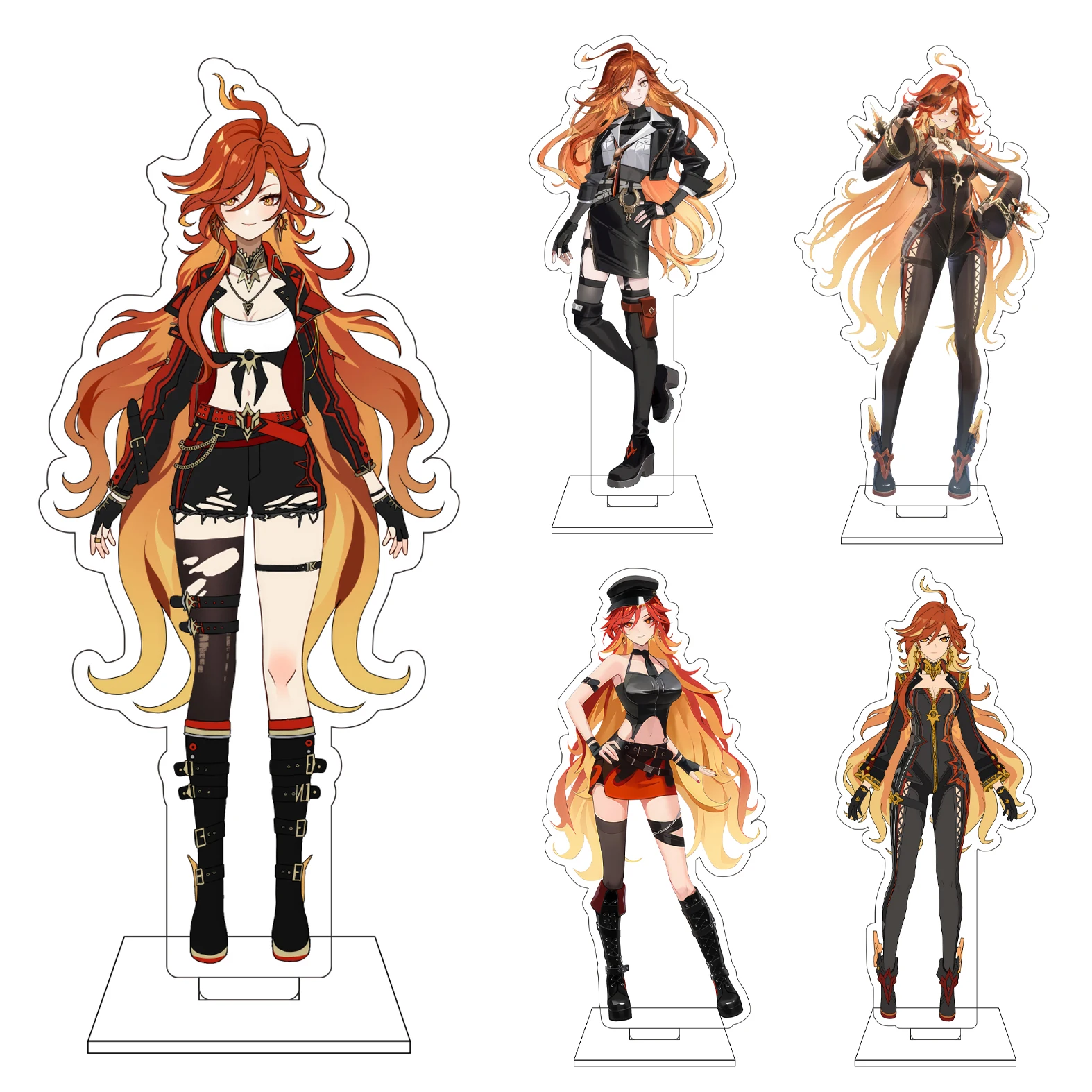 Figura Acrílica de 16CM de Anime Genshin Impact, Base para Figura, Adornos Mavuika, Regalos