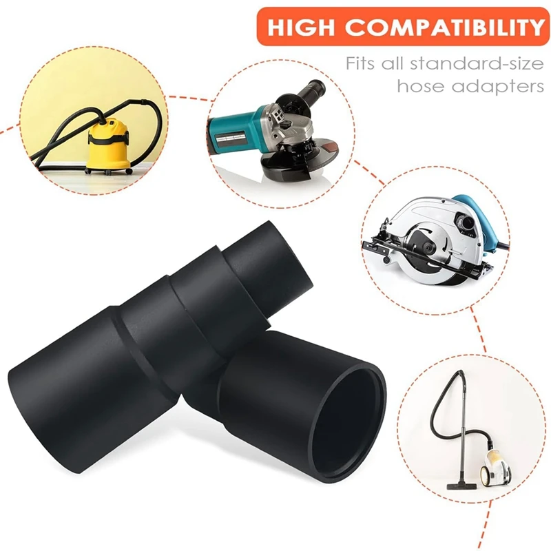 6 Piece Vacuum Cleaner Adapters 4 Layers Black Plastic Hose Adapter Vacuum Cleaner 25 Mm To 42 Mm