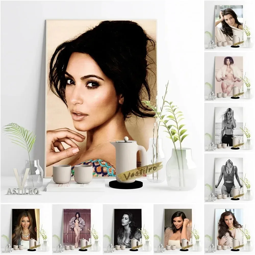 Kim Kardashian Celebrity Art Prints Poster Hot Actress Movie Star Wall Art Fans Gift Home Decor Sexy Girl Canvas