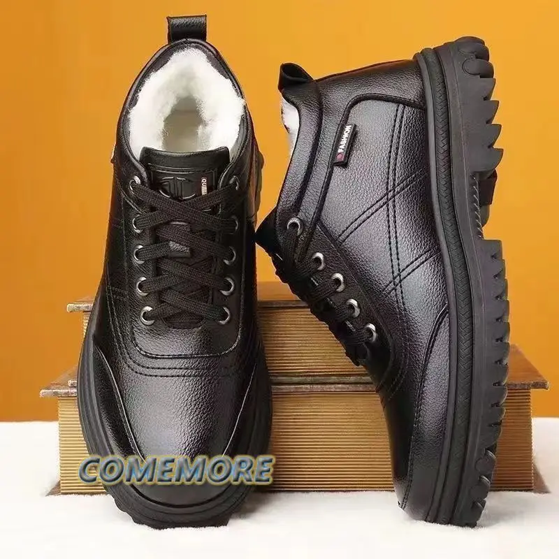 Mens Classic Retro Leather Chelsea Men Fashion Ankle Boot Casual British Style Short Boot High-Top Shoes Fashion Comfortable New