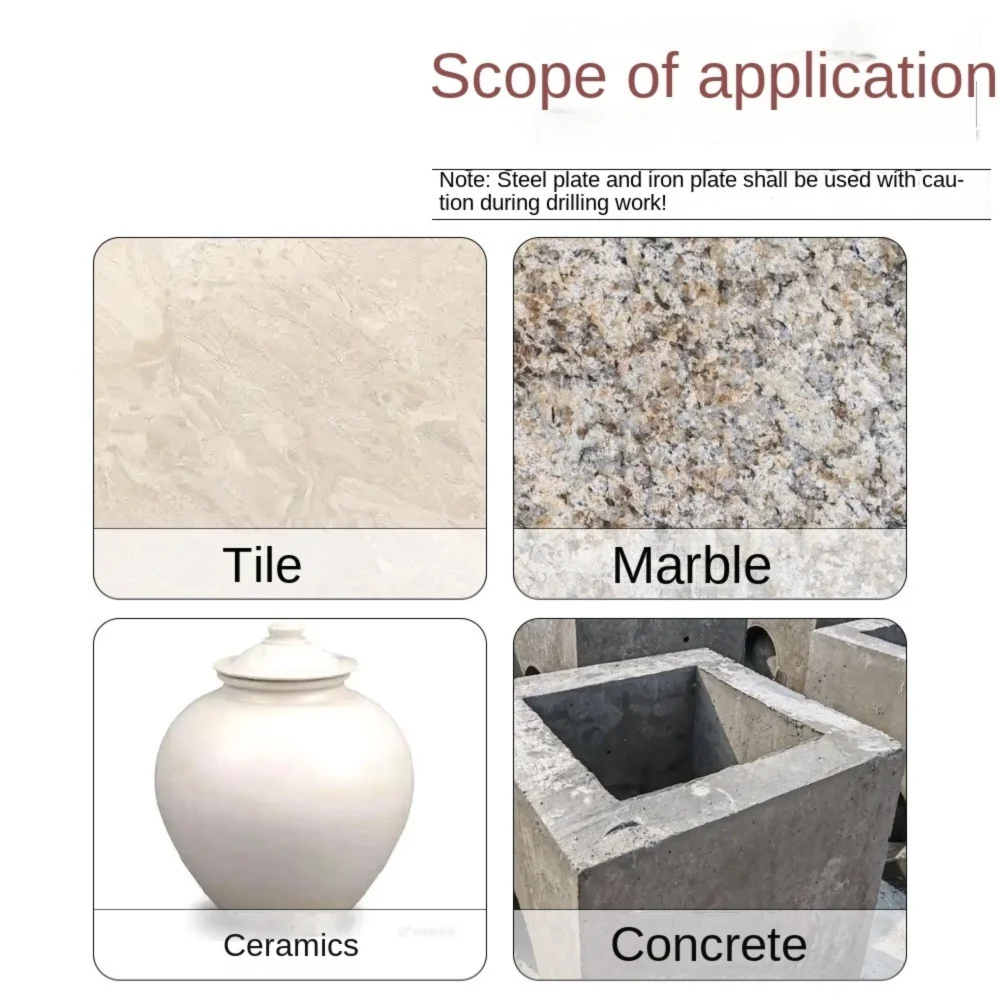 

Four-Edged Eccentric Drill Bit Serrated Skewed Head Concrete Drill Bit Set High Hardness Tile Drill Bit Drilling Tool