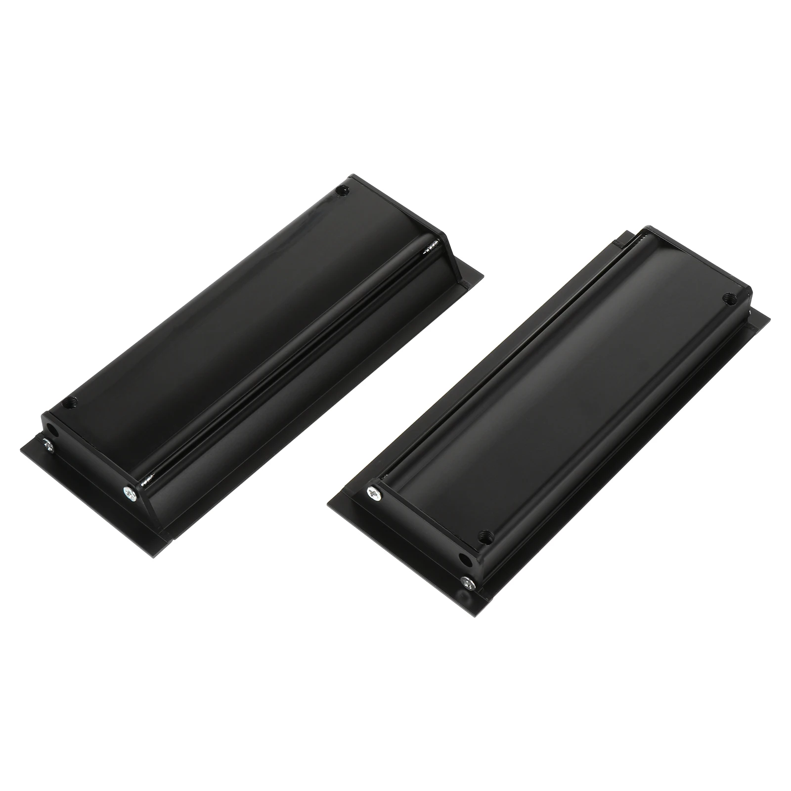 

2Pcs Black Wardrobe Pull Drawer Pull H Invisible Drawer Cabinet Door Furniture Hardware Non Fade Texture