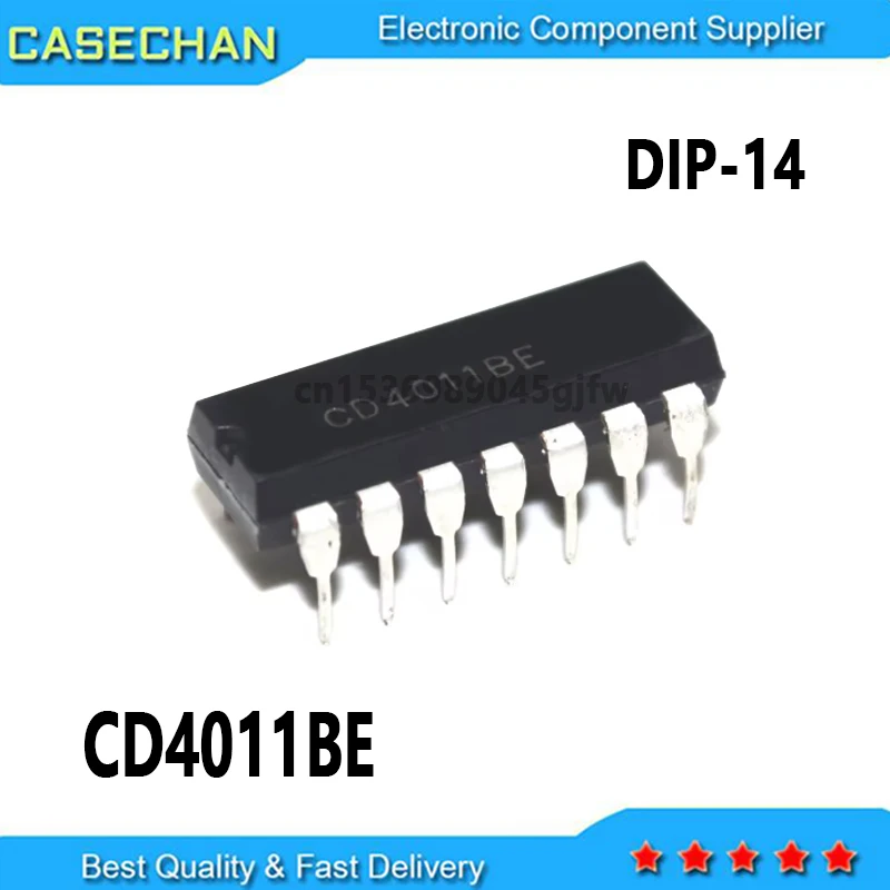 10PCS CD4011BE DIP14 CD4011 DIP 4011BE DIP-14 TC4011BP New and Original IC